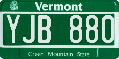 VT license plate YJB880