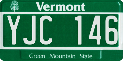 VT license plate YJC146