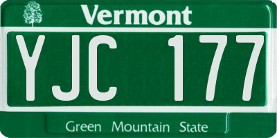 VT license plate YJC177
