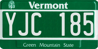 VT license plate YJC185