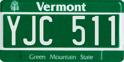 VT license plate YJC511