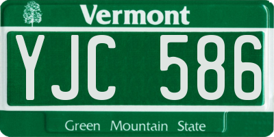 VT license plate YJC586