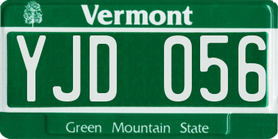 VT license plate YJD056