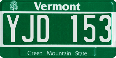 VT license plate YJD153