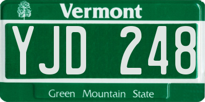 VT license plate YJD248
