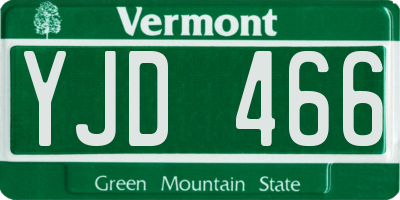 VT license plate YJD466