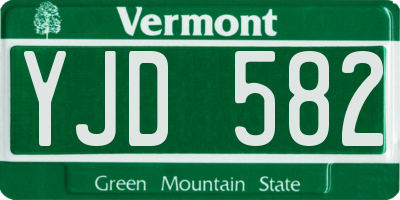 VT license plate YJD582