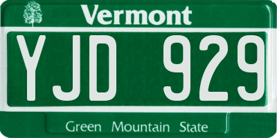 VT license plate YJD929