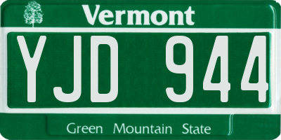 VT license plate YJD944