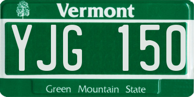 VT license plate YJG150