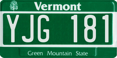 VT license plate YJG181