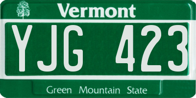 VT license plate YJG423