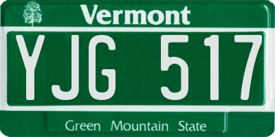VT license plate YJG517