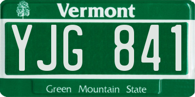 VT license plate YJG841