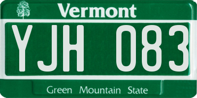 VT license plate YJH083