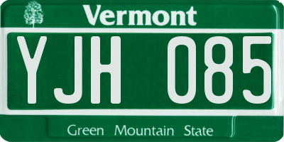 VT license plate YJH085