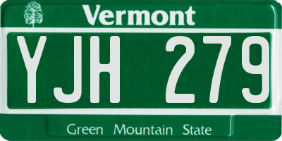 VT license plate YJH279