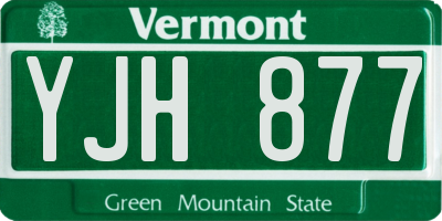 VT license plate YJH877