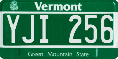 VT license plate YJI256