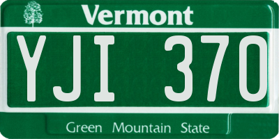 VT license plate YJI370
