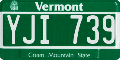 VT license plate YJI739