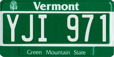 VT license plate YJI971