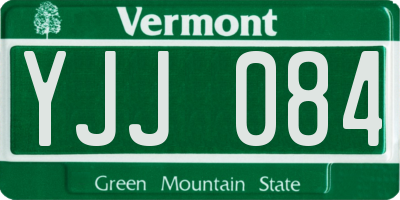 VT license plate YJJ084