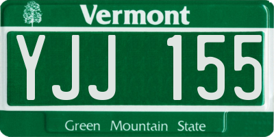 VT license plate YJJ155