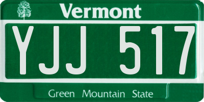 VT license plate YJJ517