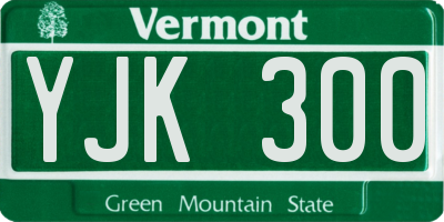 VT license plate YJK300