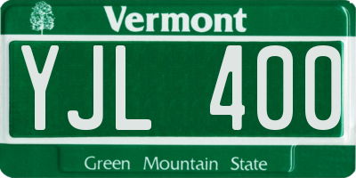 VT license plate YJL400