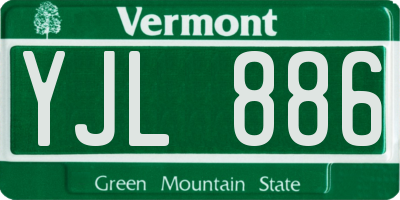 VT license plate YJL886
