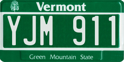 VT license plate YJM911