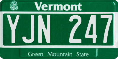 VT license plate YJN247