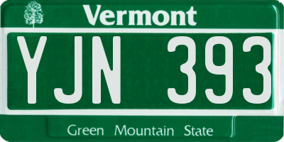 VT license plate YJN393