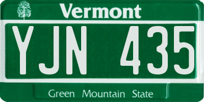 VT license plate YJN435