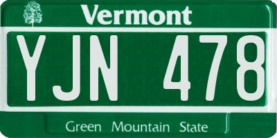VT license plate YJN478