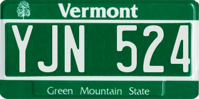 VT license plate YJN524