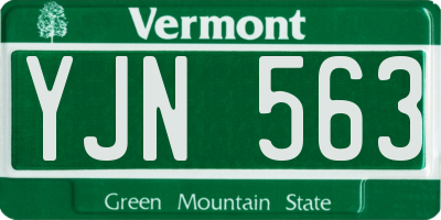 VT license plate YJN563