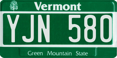 VT license plate YJN580