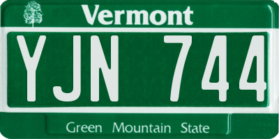 VT license plate YJN744