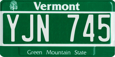 VT license plate YJN745