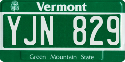 VT license plate YJN829
