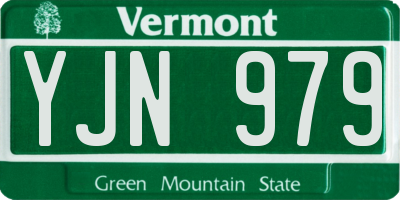 VT license plate YJN979