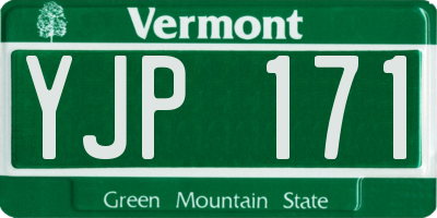 VT license plate YJP171
