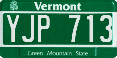 VT license plate YJP713