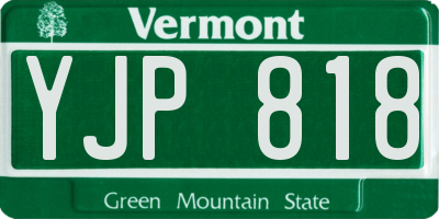 VT license plate YJP818