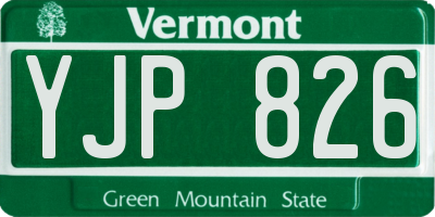 VT license plate YJP826