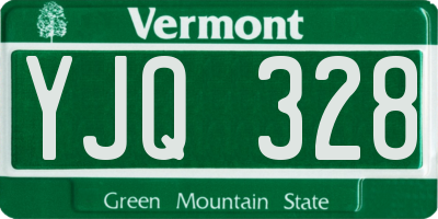 VT license plate YJQ328