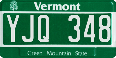 VT license plate YJQ348